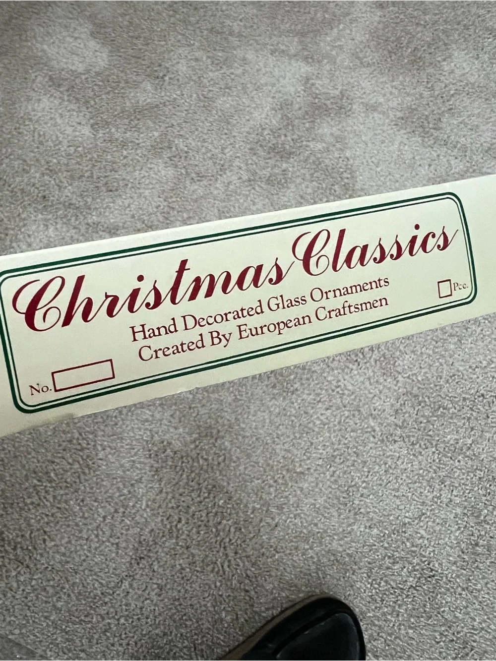 Vintage Commodore Christmas Classics Glass Teardrop Ornaments - set of 4